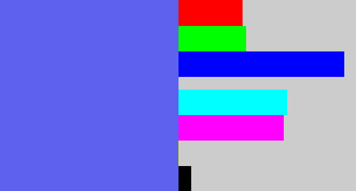 Hex color #5c62ed - warm blue
