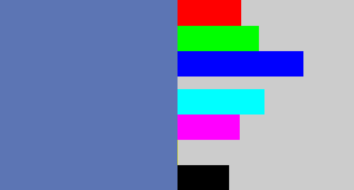 Hex color #5c75b4 - off blue
