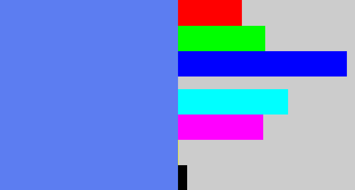 Hex color #5c7df1 - soft blue