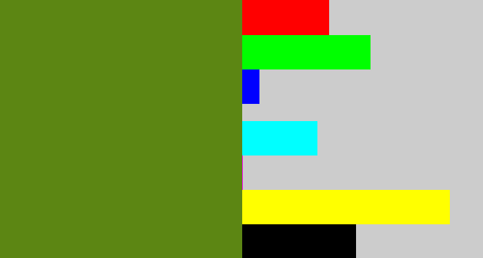 Hex color #5c8613 - sap green