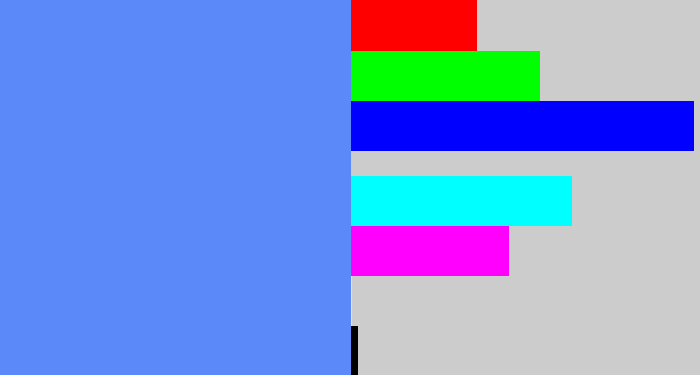 Hex color #5c89f9 - soft blue