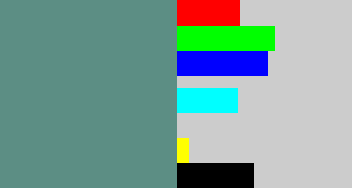 Hex color #5c8e84 - grey teal