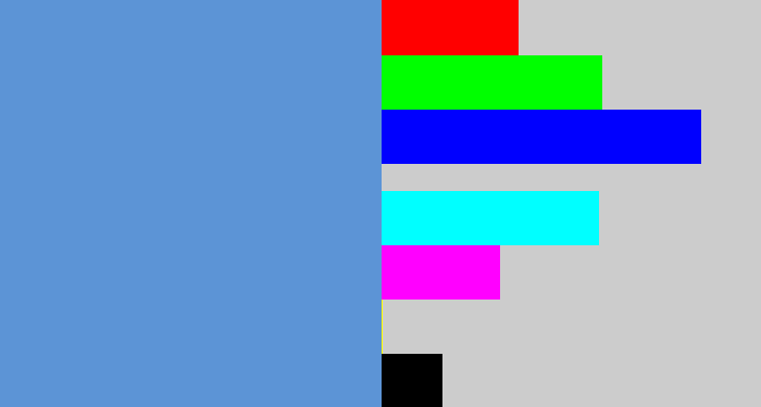 Hex color #5c94d6 - soft blue