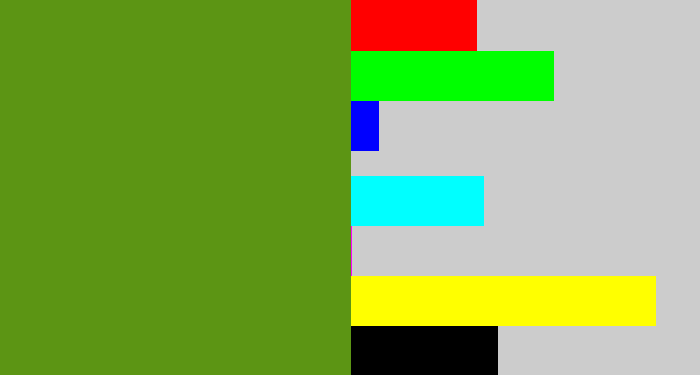 Hex color #5c9514 - sap green