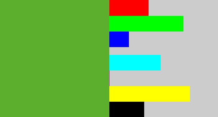 Hex color #5cae2d - grass