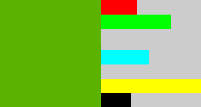 Hex color #5cb200 - kermit green