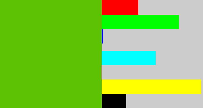 Hex color #5cc203 - frog green