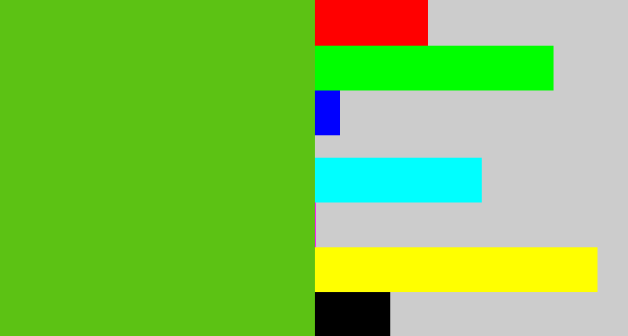 Hex color #5cc214 - frog green