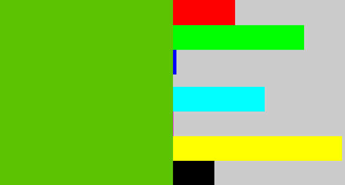 Hex color #5cc304 - frog green