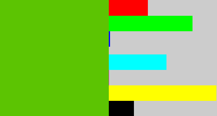 Hex color #5cc402 - frog green