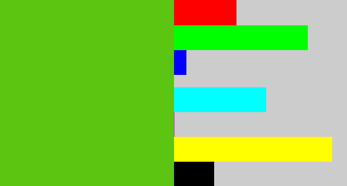 Hex color #5cc512 - frog green