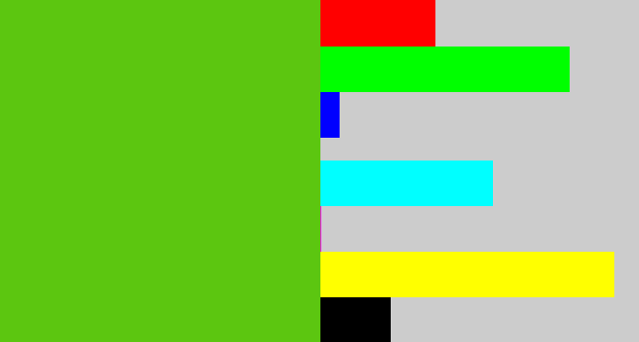 Hex color #5cc610 - frog green