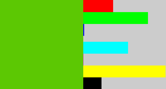 Hex color #5cc803 - frog green