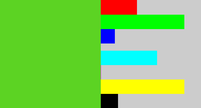 Hex color #5cd323 - green apple
