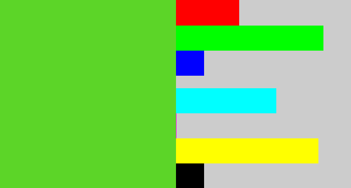 Hex color #5cd528 - toxic green