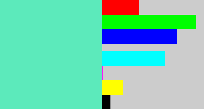 Hex color #5ceabb - light greenish blue