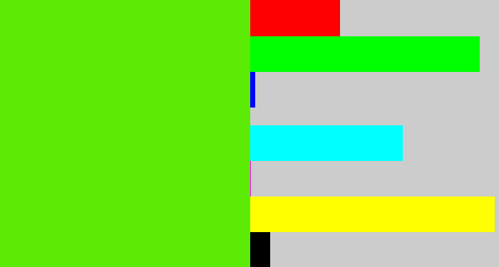 Hex color #5ceb04 - bright lime green