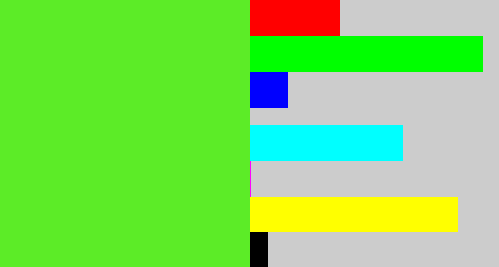Hex color #5cec27 - toxic green