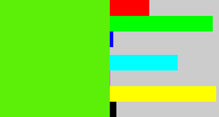 Hex color #5cef08 - bright lime green
