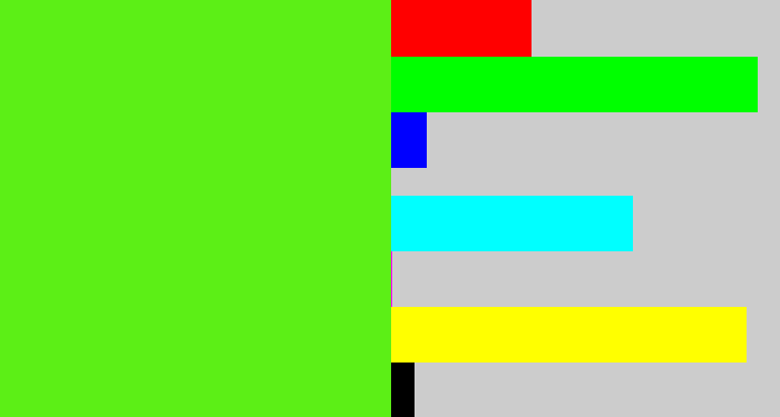 Hex color #5cef16 - green apple