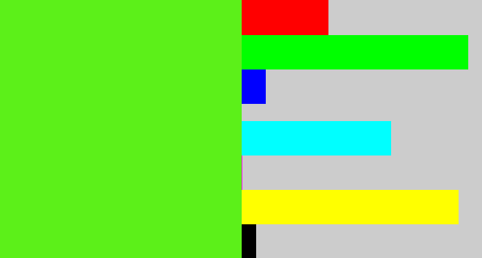 Hex color #5cf019 - green apple