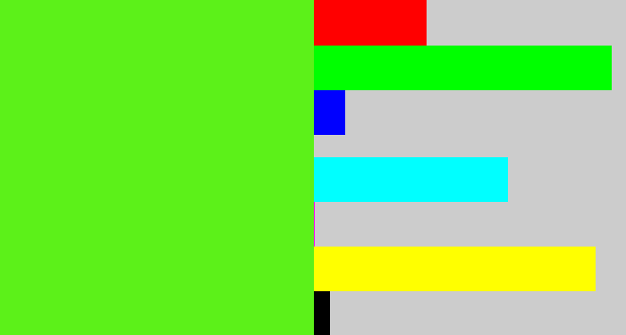 Hex color #5cf119 - green apple