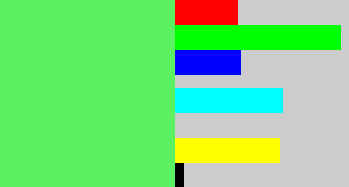 Hex color #5cf161 - light bright green