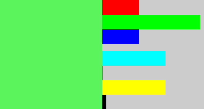 Hex color #5cf45c - light bright green