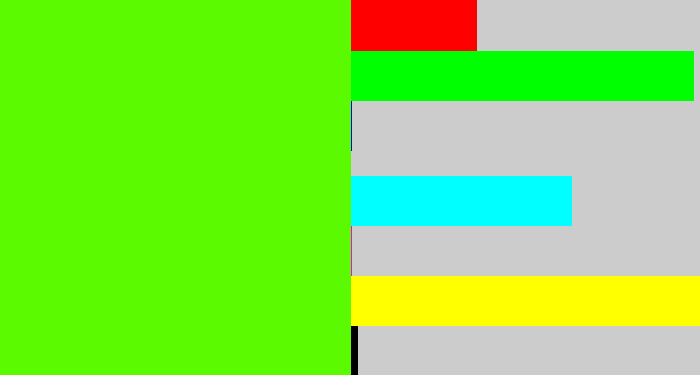 Hex color #5cfa00 - bright lime green