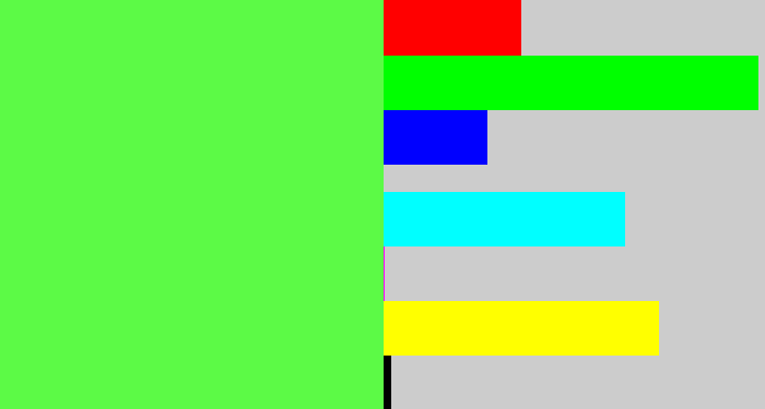 Hex color #5cfa46 - light neon green