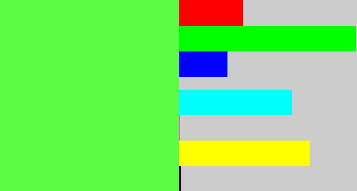 Hex color #5cfc45 - light neon green