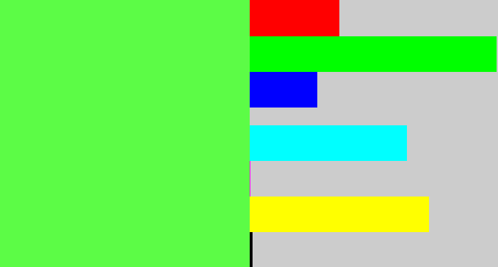 Hex color #5cfc46 - light neon green