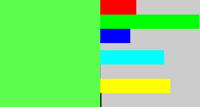 Hex color #5cfd4c - light neon green