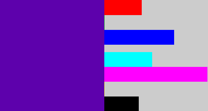 Hex color #5d01ac - violet blue