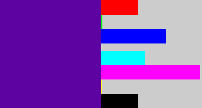 Hex color #5d03a2 - violet blue