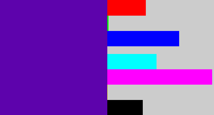 Hex color #5d03ac - violet blue