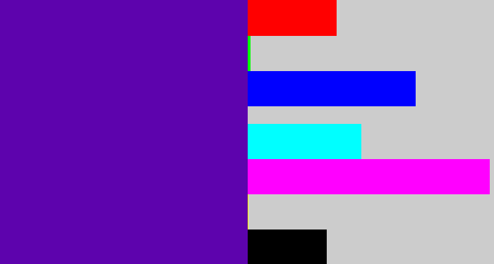 Hex color #5d03ad - violet blue