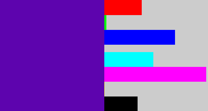 Hex color #5d04ae - violet blue