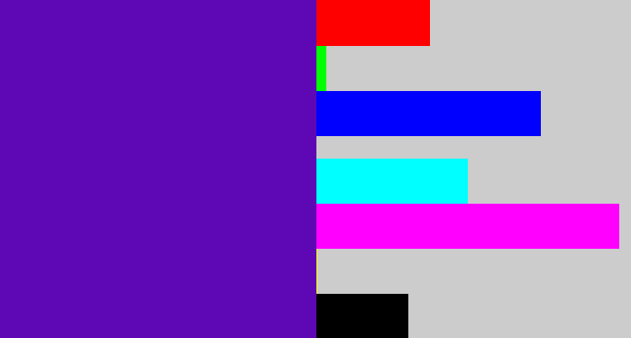 Hex color #5d08b4 - violet blue