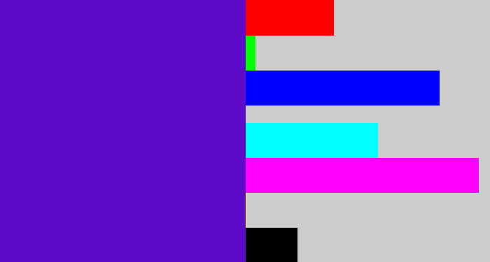 Hex color #5d0ac9 - violet blue