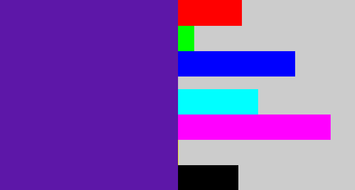 Hex color #5d17a8 - purple