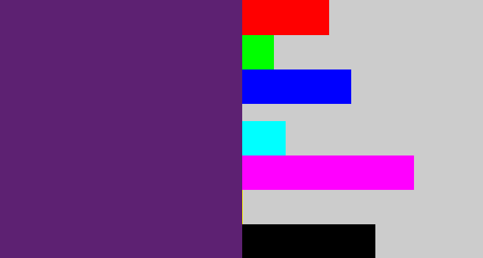 Hex color #5d2172 - darkish purple