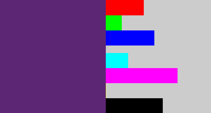 Hex color #5d2675 - darkish purple