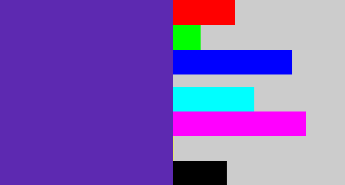 Hex color #5d29b1 - blue purple