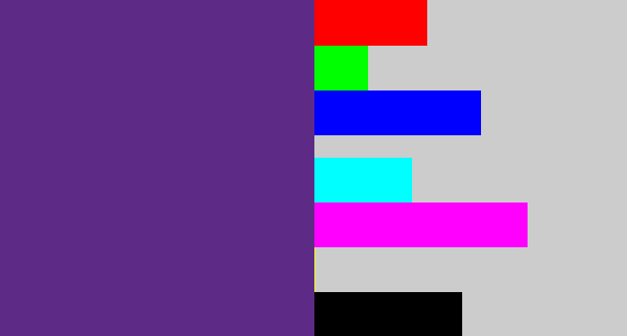 Hex color #5d2b86 - darkish purple