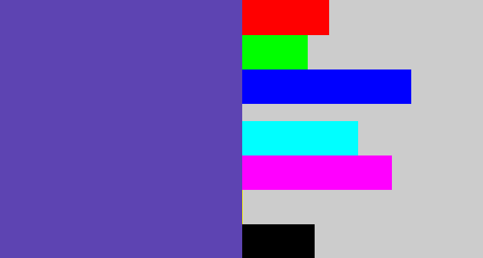 Hex color #5d44b2 - bluey purple