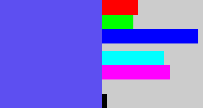 Hex color #5d4ff1 - purpleish blue