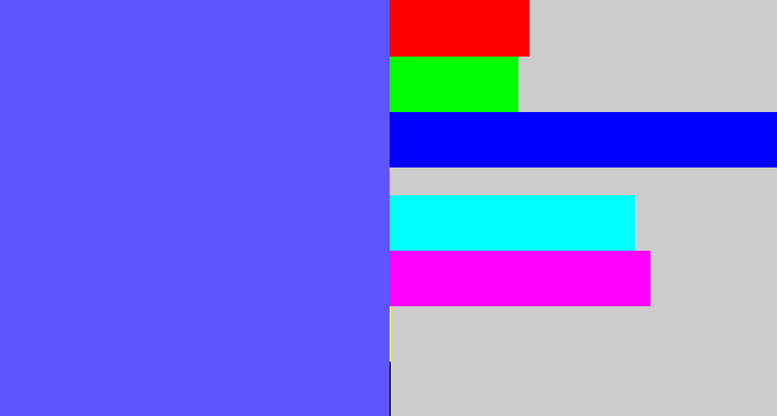 Hex color #5d55fe - purpleish blue