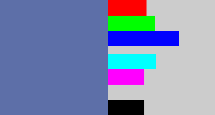 Hex color #5d6fa8 - slate blue