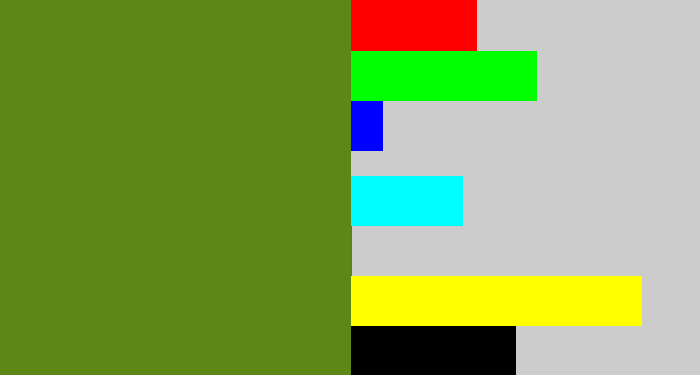 Hex color #5d8817 - sap green